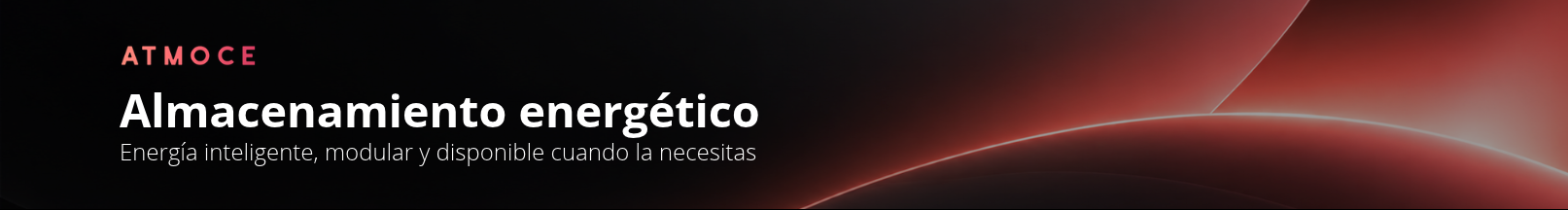 Banner de almacenamiento energético ATMOCE con soluciones de baterías modulares M-ELV para instalaciones fotovoltaicas.
